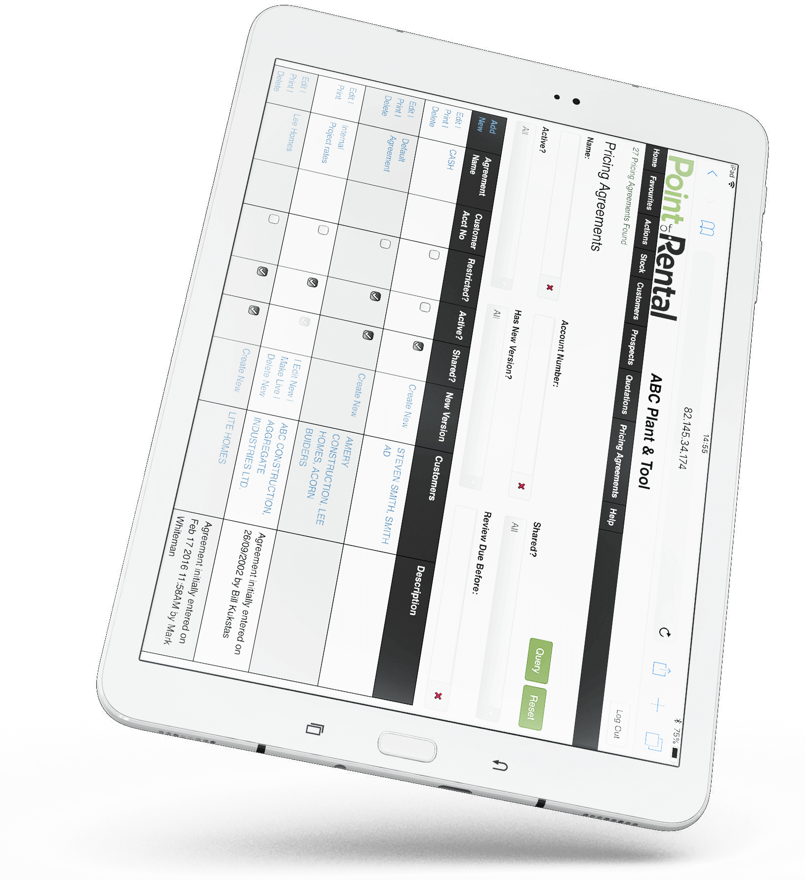 Sales App Point Of Rental Software Uk Hire Inventory Management